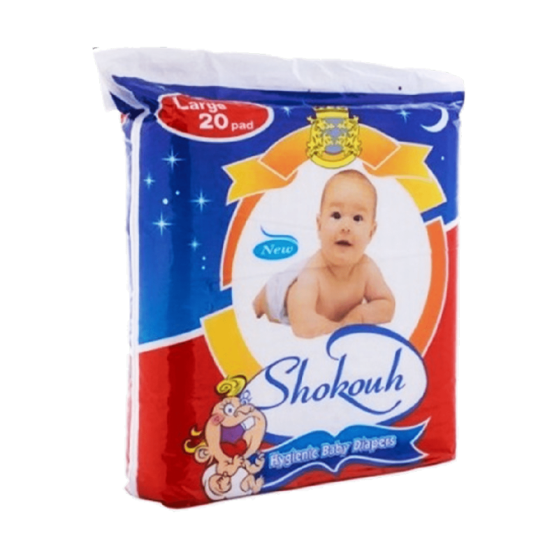 پوشک بچه بهداشتی شورتی شکوه سایز بزرگ 20 عددی