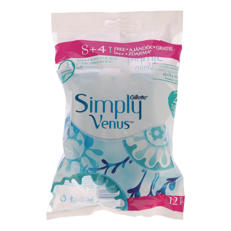 خودتراش ژیلت مدل Simply Venus بسته 12 عددی
