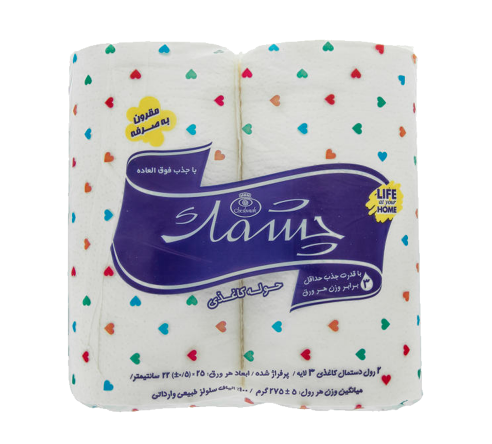 دستمال حوله کاغذی چشمک رول 3لا 2عددی